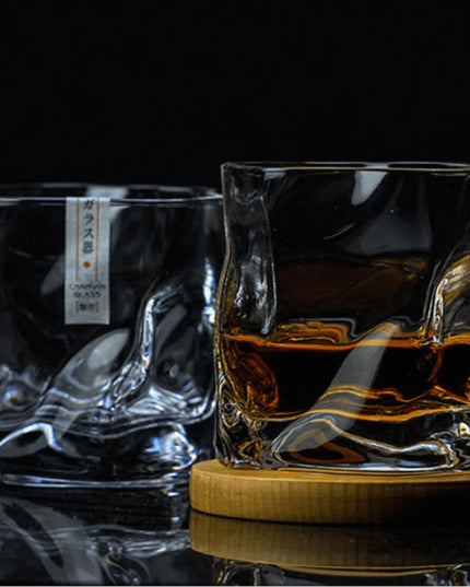 Edo Kiriko "Crumple Body" Whisky Glass - Authentic Japanese Artistry