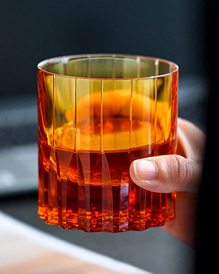 Handcrafted Japanese Artistry Edo Kiriko Whisky Glass - Multi-Color Edition "Dazzling"