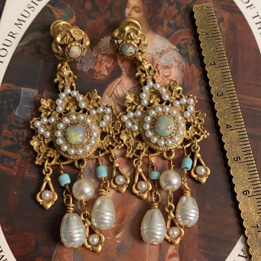 Elizabethan Baroque Pearl Antique Earrings