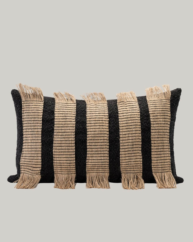 Antique Living Room Linen Fringe Pillow Cover