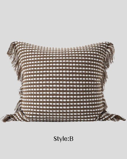 Antique Cotton Linen Natural Breathable Throw Pillow Cover