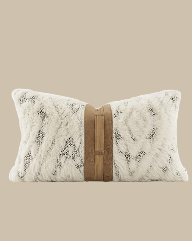 Modern Hand-Woven Merino Wool Lumbar Pillow