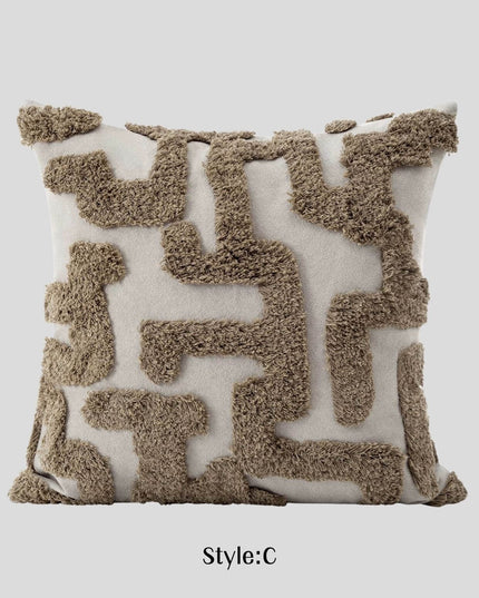 Antique Cotton Linen Tassel Throw Pillow Cover