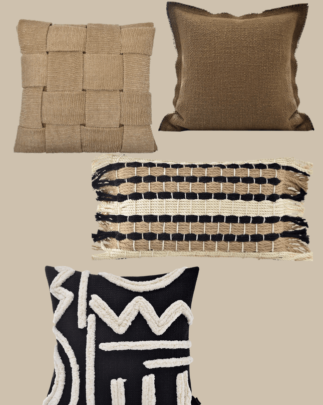 Modern Hand Woven Cotton Linen Pillow