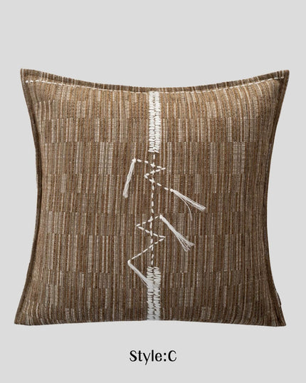 Antique Cotton Linen Natural Breathable Throw Pillow Cover