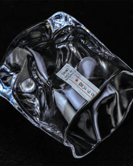 Edo Kiriko "Crumple Body" Whisky Glass - Authentic Japanese Artistry