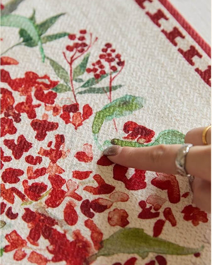 Osmanthus Bird Hand-Painted Table Runner - Christmas Theme