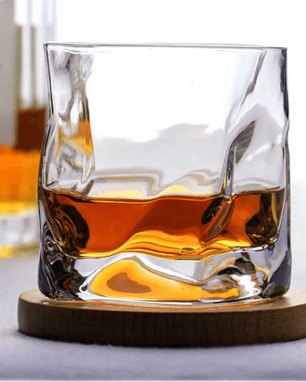 Edo Kiriko "Crumple Body" Whisky Glass - Authentic Japanese Artistry