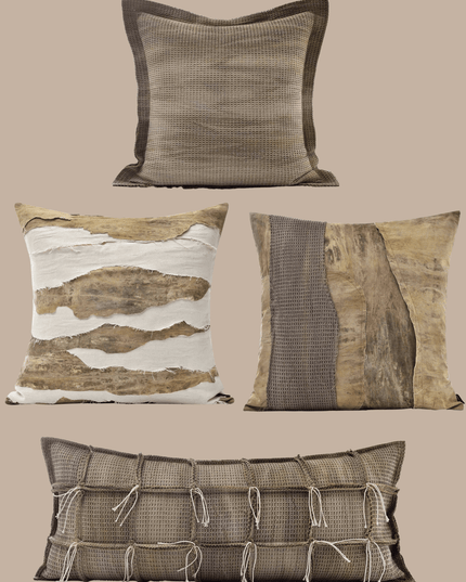 Handwoven Cotton Linen Throw Pillow