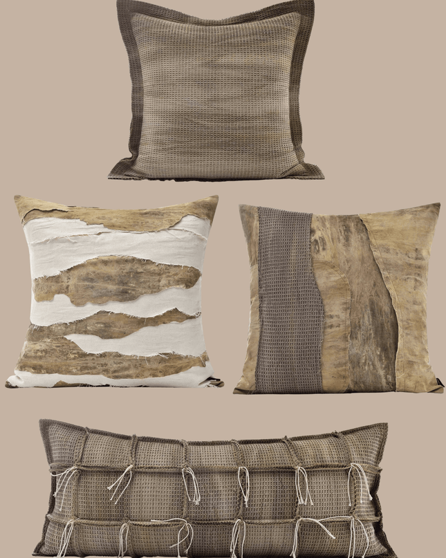 Handwoven Cotton Linen Throw Pillow