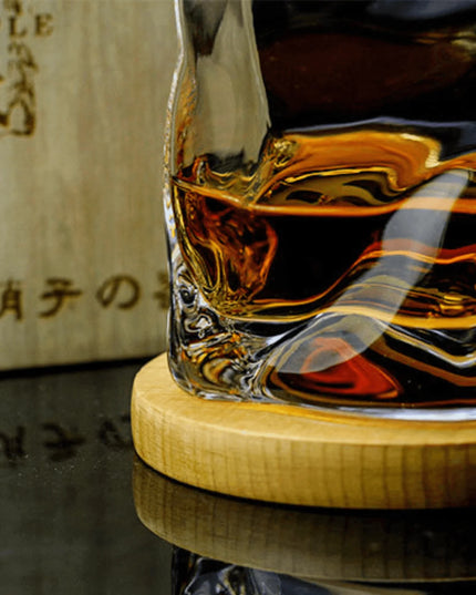 Edo Kiriko "Crumple Body" Whisky Glass - Authentic Japanese Artistry