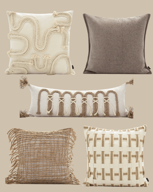 Antique Hand-Woven Cotton Linen Pillow