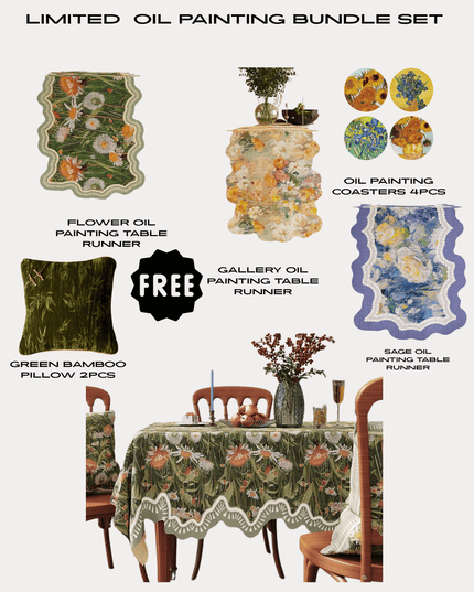 Limited Oil Painting Bundle- 2✖️Free Table Runner