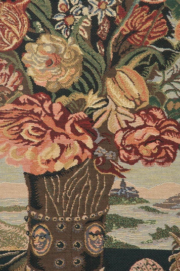 Ambrosius Bouquet Flower Belgian Jacquard French Dark Tapestry