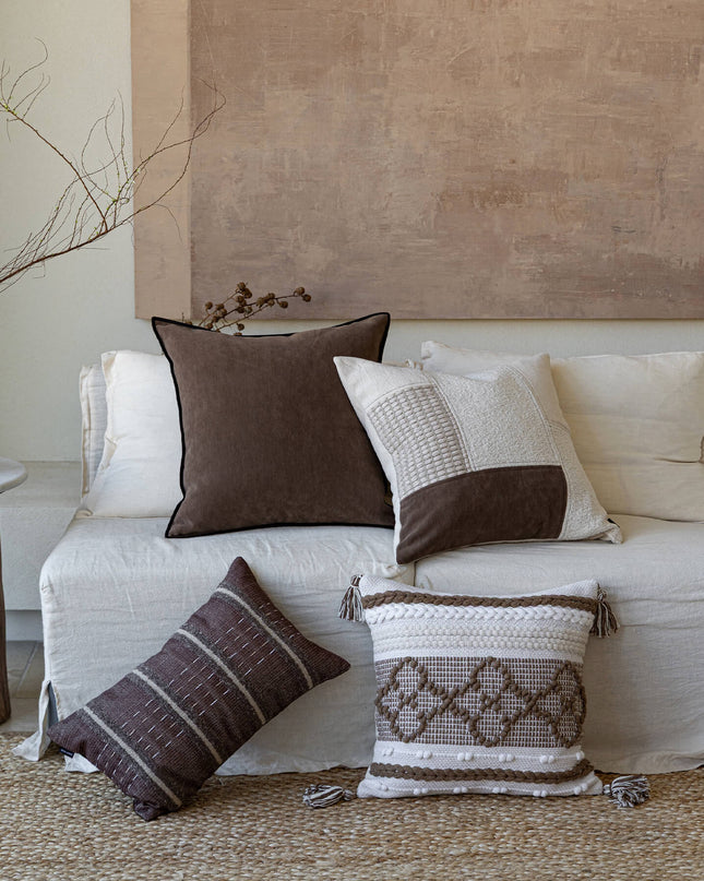 Antique Living Room Cotton-Linen Hemp Rope Pillow Cushion