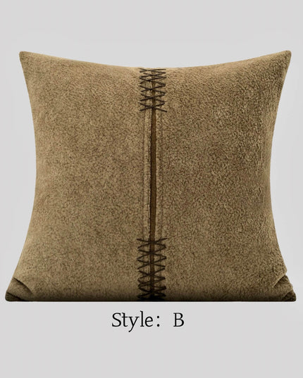 Antique Modern Woven Cotton-Linen Throw Pillow Cover