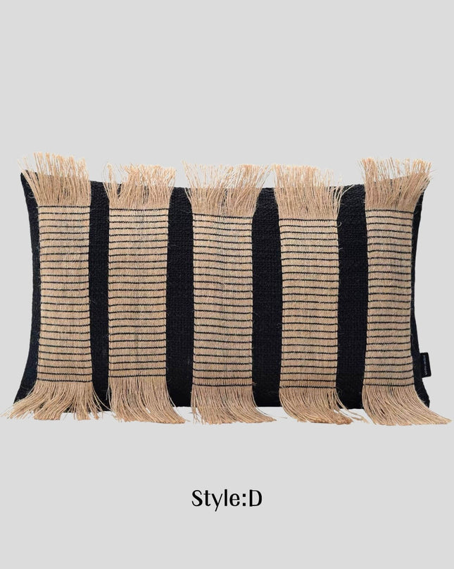 Antique Woven Cotton Linen Cushion Cover - Natural Breathable