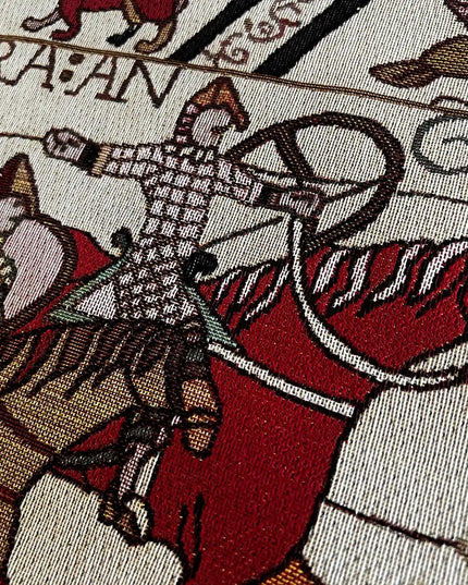 Bayeux Vertical Belgium Jacquard Medieval Tapestry - Knight