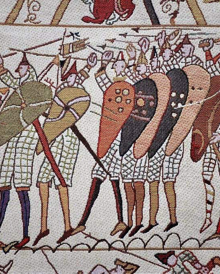 Bayeux Vertical Belgium Jacquard Medieval Tapestry - Knight