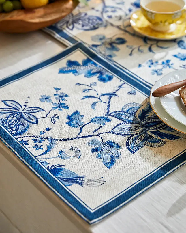 Blue Pomegranate Placemat Set