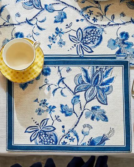 Blue Pomegranate Placemat Set