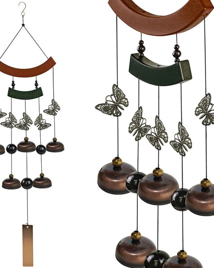 Butterfly Gold Copper Wind Chime - Memorial