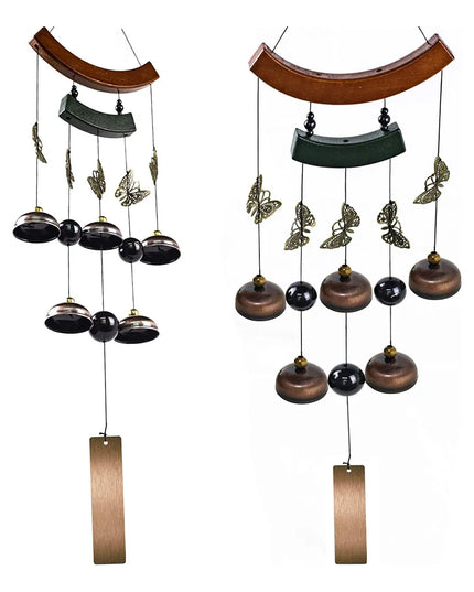 Butterfly Gold Copper Wind Chime - Memorial