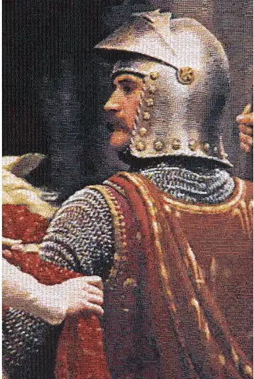 Edmund Blair Leighton God Speed Belgian Tapestry Wall Hanging