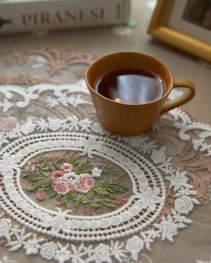 Embroidery White Placemat Set