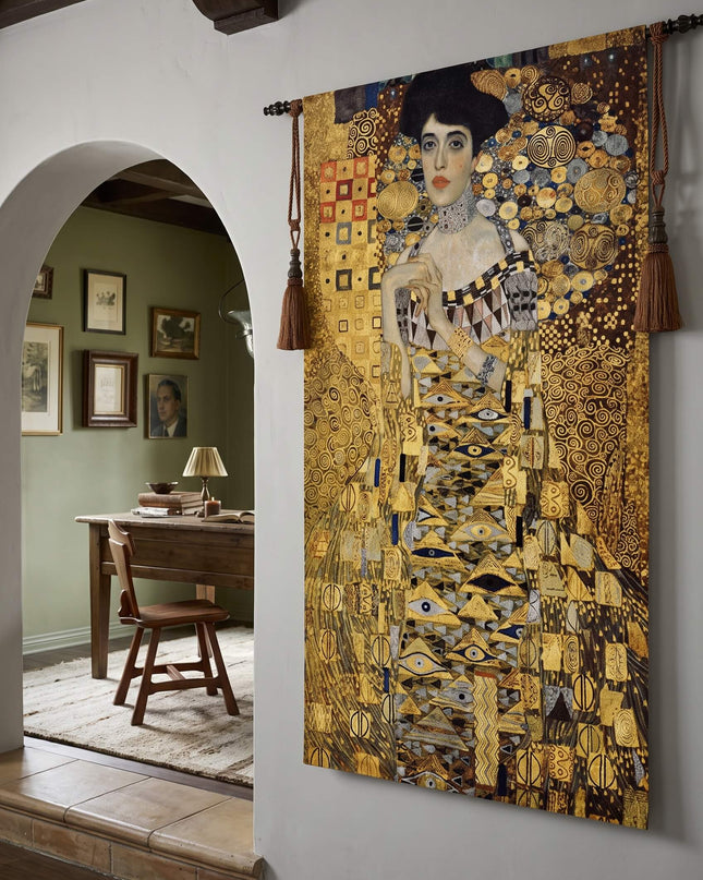 Gustav Klimt Adele Bloch Bauer Art Nouveau Large Tapestry Wall Hanging