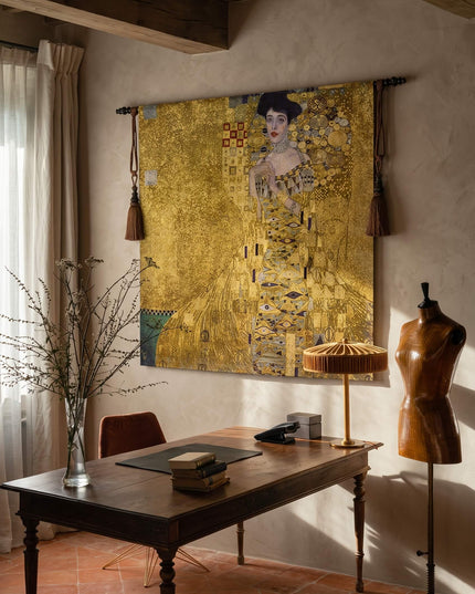 Gustav Klimt Adele Bloch Bauer Belgian Jacquard Tapestry Wall Hanging