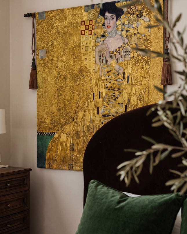 Gustav Klimt Adele Bloch Bauer Belgian Jacquard Tapestry Wall Hanging