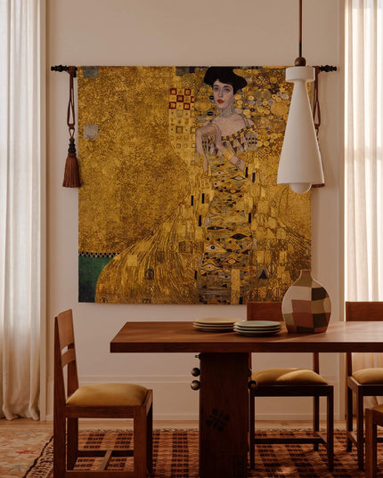 Gustav Klimt Adele Bloch Bauer Belgian Jacquard Tapestry Wall Hanging