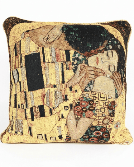 Gustav Klimt The Kiss Jacquard Tapestry Pillow Cover