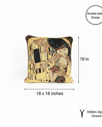 Gustav Klimt The Kiss Pillow Cover Annotated