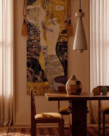 Gustav Klimt Watersnakes Belgian Jacquard Large Tapestry Wall Hanging