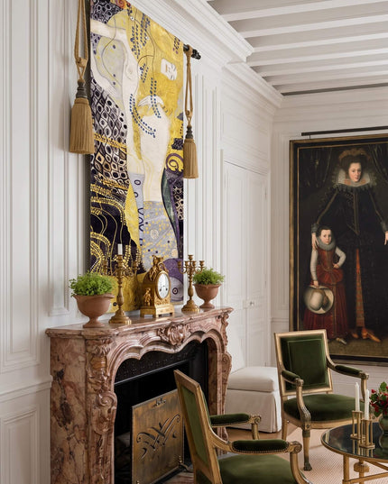 Gustav Klimt Watersnakes Belgian Jacquard Large Tapestry Wall Hanging