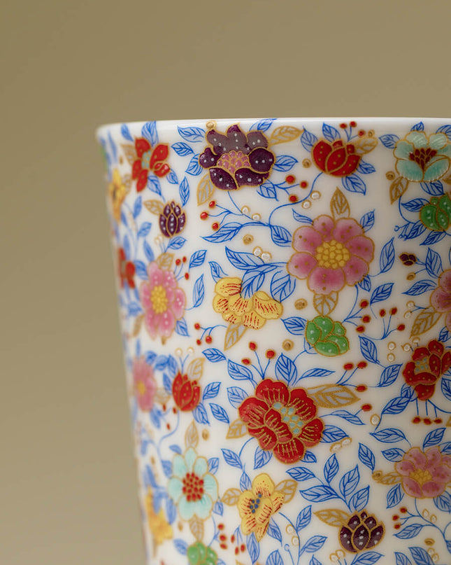 Hand Painted Garden Ceramic Office Mug