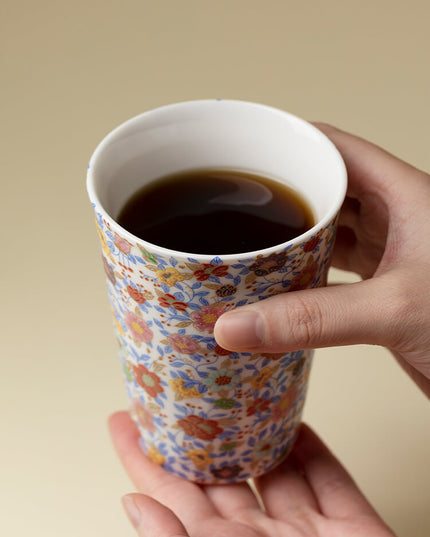 Hand Painted Garden Ceramic Office Mug