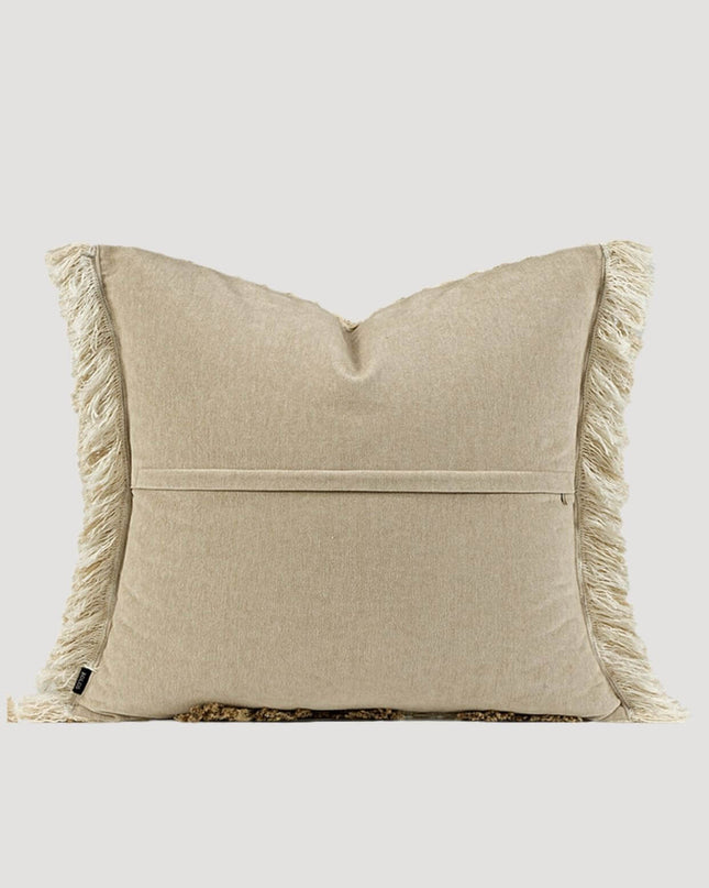 Hand Woven Hemp Rope Tassel Cushion Cover - Naturally Breathable