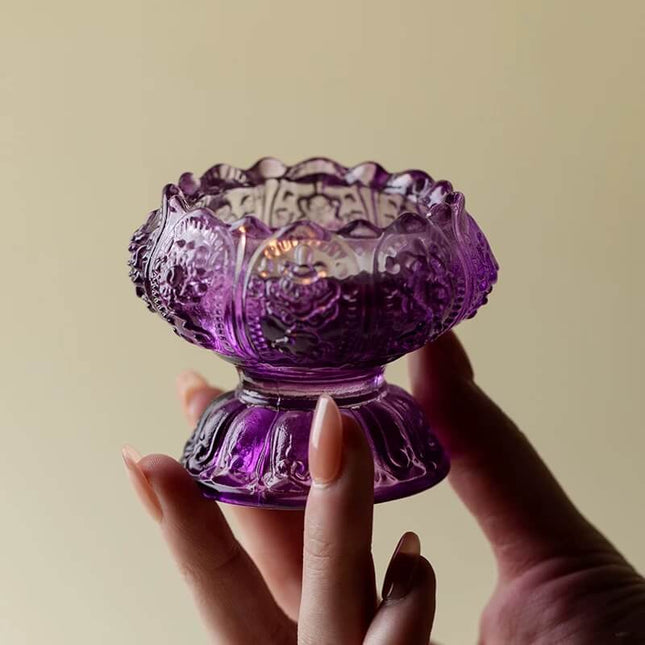 Handmade Glass Lotus Incense Holder
