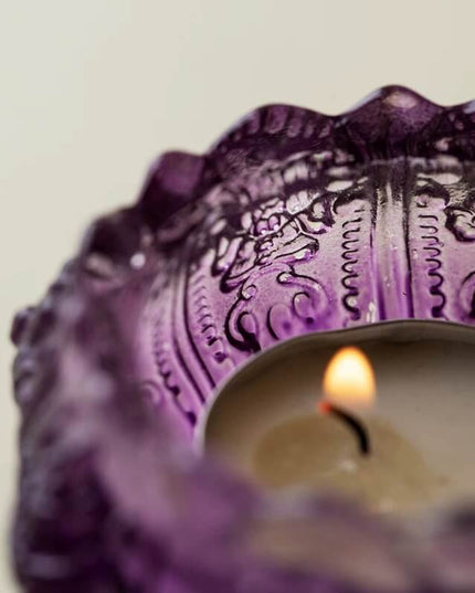 Handmade Glass Lotus Incense Holder