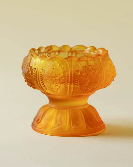 Handmade Glass Lotus Incense Holder