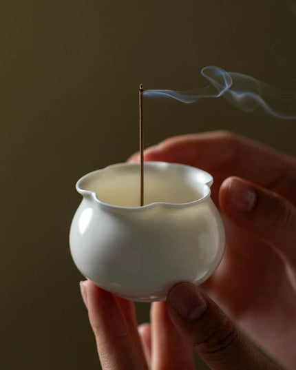 Ceramic Handmade Flower Bud Incense Holder