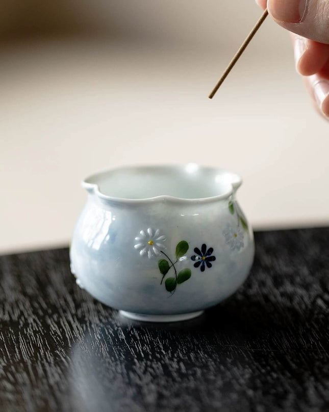 Hand Painted Daisy Incense Holder