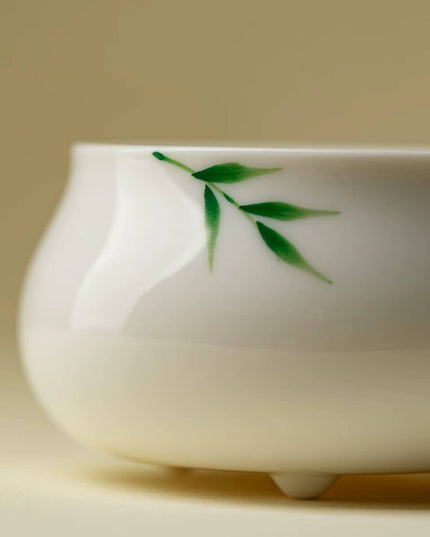 Hand Painted Bamboo Leaf Incense Holder