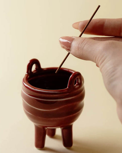 Three Footed Ceramic Incense Holder