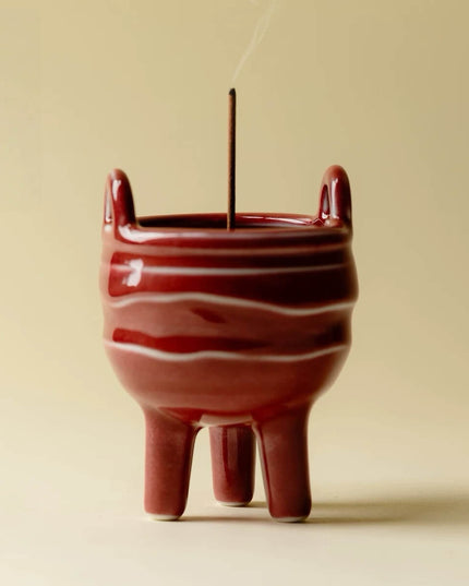 Three Footed Ceramic Incense Holder