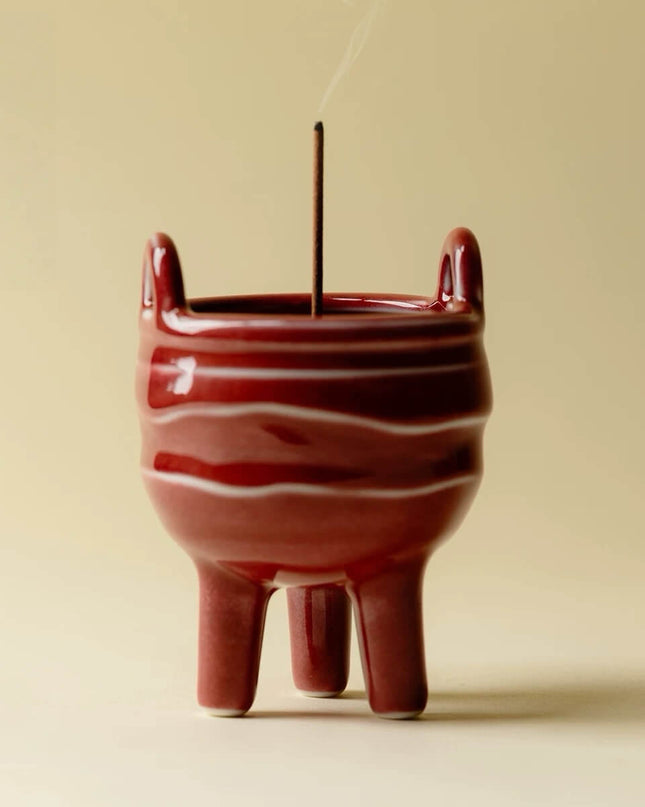 Three Footed Ceramic Incense Holder