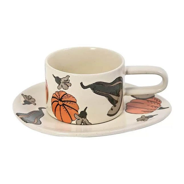 Pumpkin Ceramic Coffee Cup Set